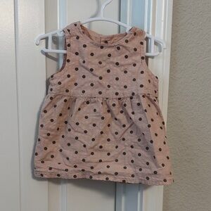 Zara Pink Polka Dot Kids Tank Top